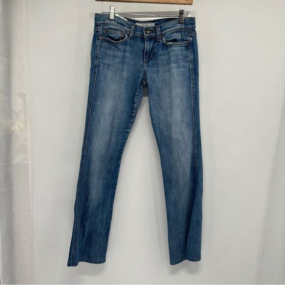 Joe's Rocker Bootcut Jeans Women's Size 26 Blue Low Rise Medium Wash 5-Pocket - Picture 1 of 11